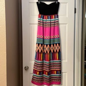 Strapless maxi dress